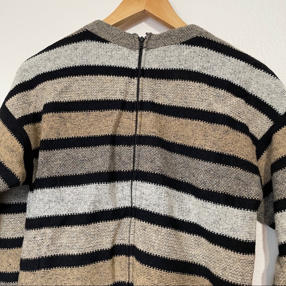 Helga | Vintage Sweater Striped Lined Midi Dress - Picture 5 of 9